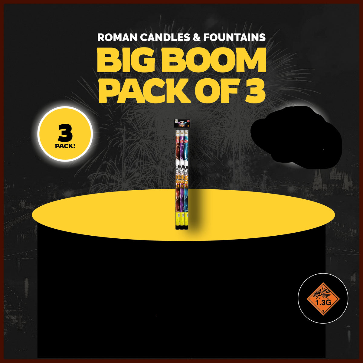 Gemstone Fireworks Big Boom 3 Pack