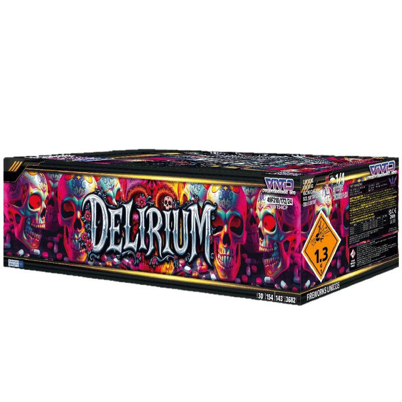 Vivid Fireworks Delirium 154 Shot Compound Barrage