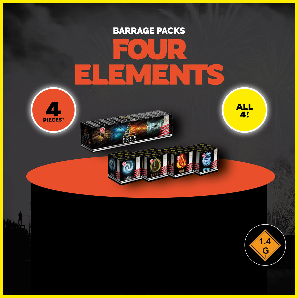 Gemstone Fireworks Four Elements