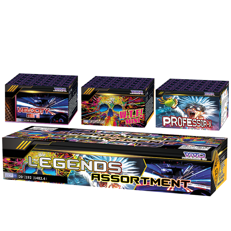 Vivid Pyrotechnics Legends Assortment 192 Shot Compound Firework