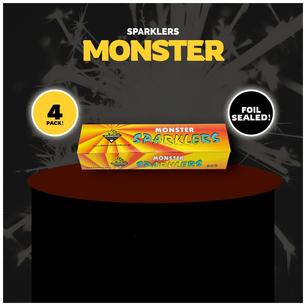 Diamond Fireworks Monster Sparklers 4 Packs