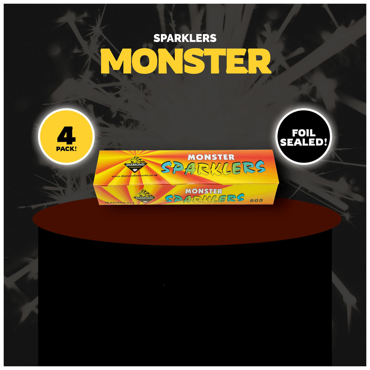 Diamond Fireworks Monster Sparklers 4 Packs