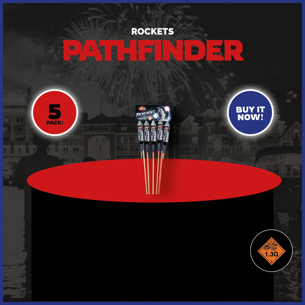 Scorpion Fireworks Pathfinder Rockets 5 Pieces