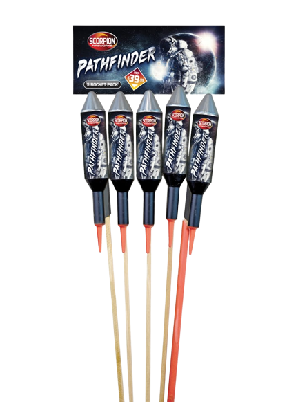 Scorpion Fireworks Pathfinder Rockets 5 Pieces