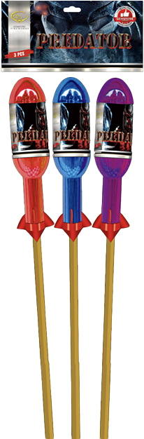 Gemstone Fireworks Predator Rockets 3 Pack