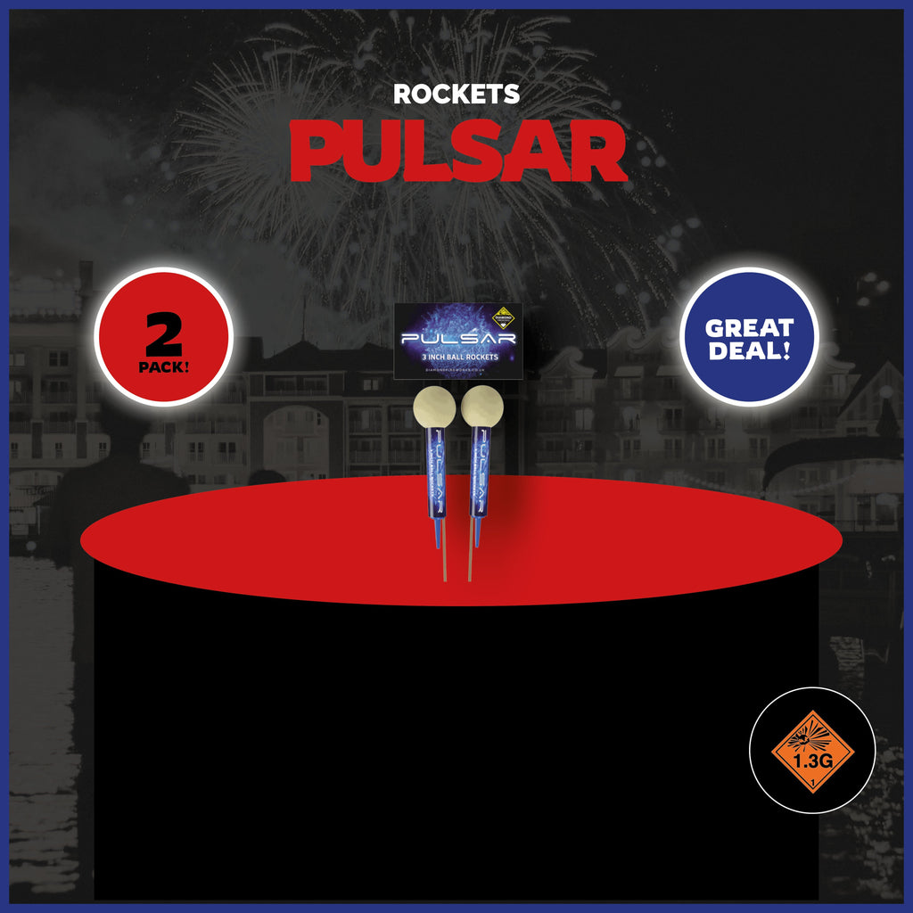 Diamond Fireworks Pulsar Rockets 2 Pack