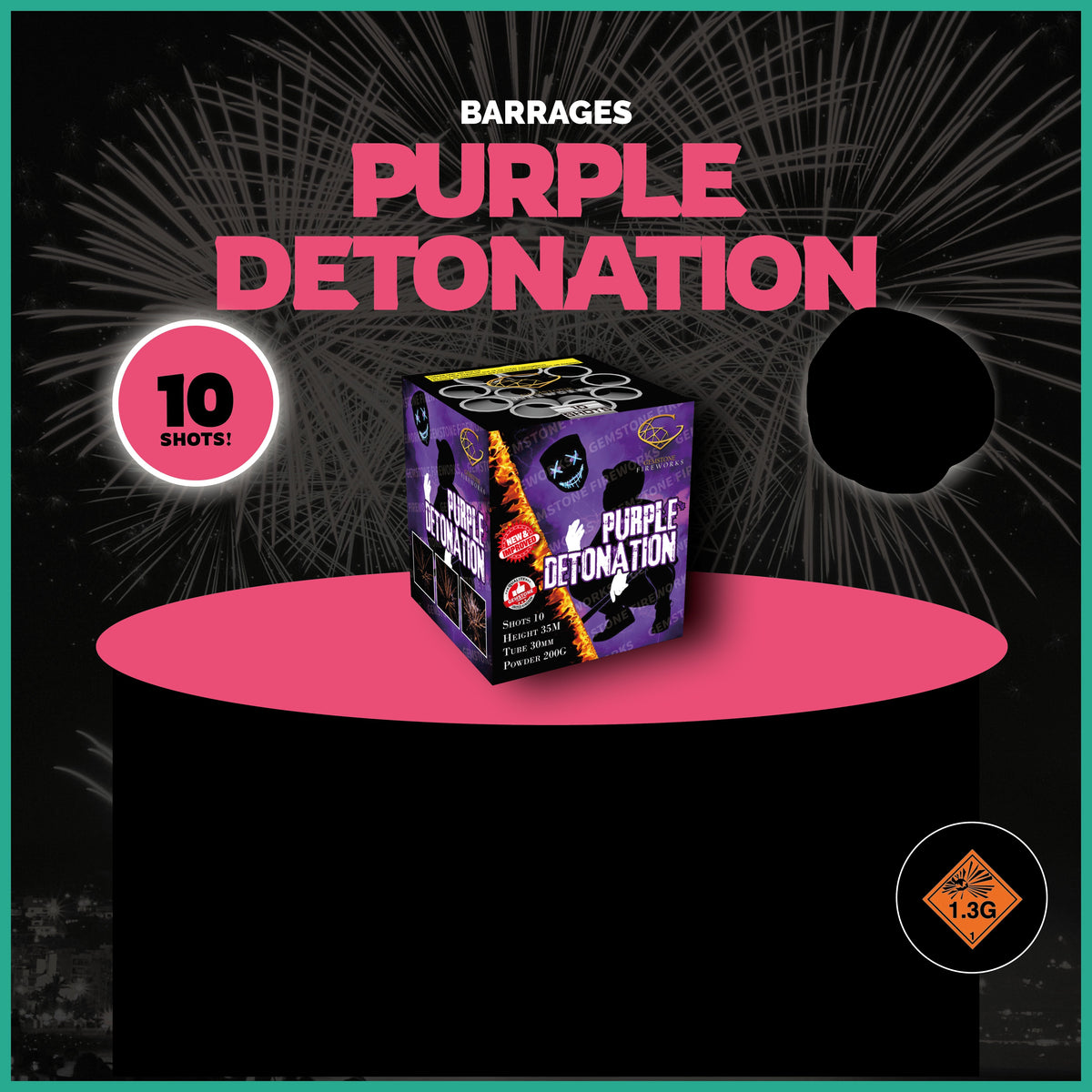 Gemstone Fireworks Purple Detonation