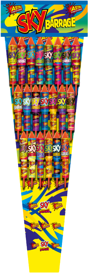 Spook Fireworks Sky Barrage Rockets 21 Pack